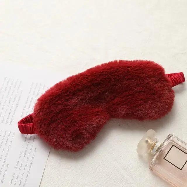 Comfortable Sleeping Mask Sleeping Blindfold Soft Plush Eye Masks Cute Plush Mask Eye Patch Excellent Gift For Travelers