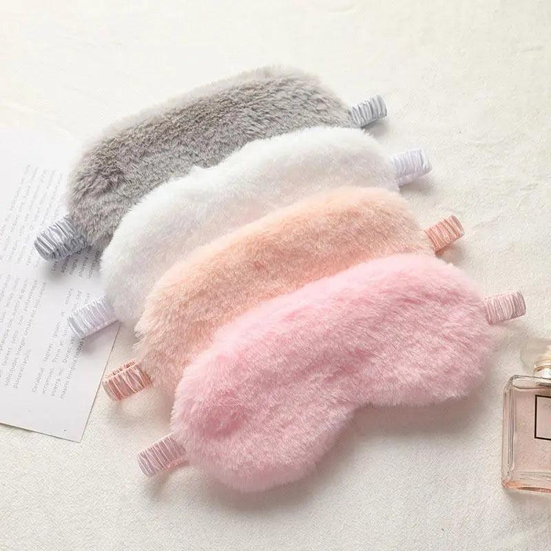 Comfortable Sleeping Mask Sleeping Blindfold Soft Plush Eye Masks Cute Plush Mask Eye Patch Excellent Gift For Travelers