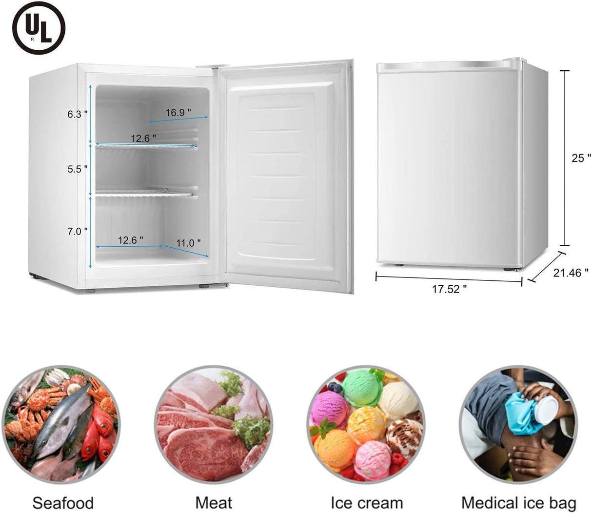 Compact Chest Upright Freezer 1.1 cu.D5840C