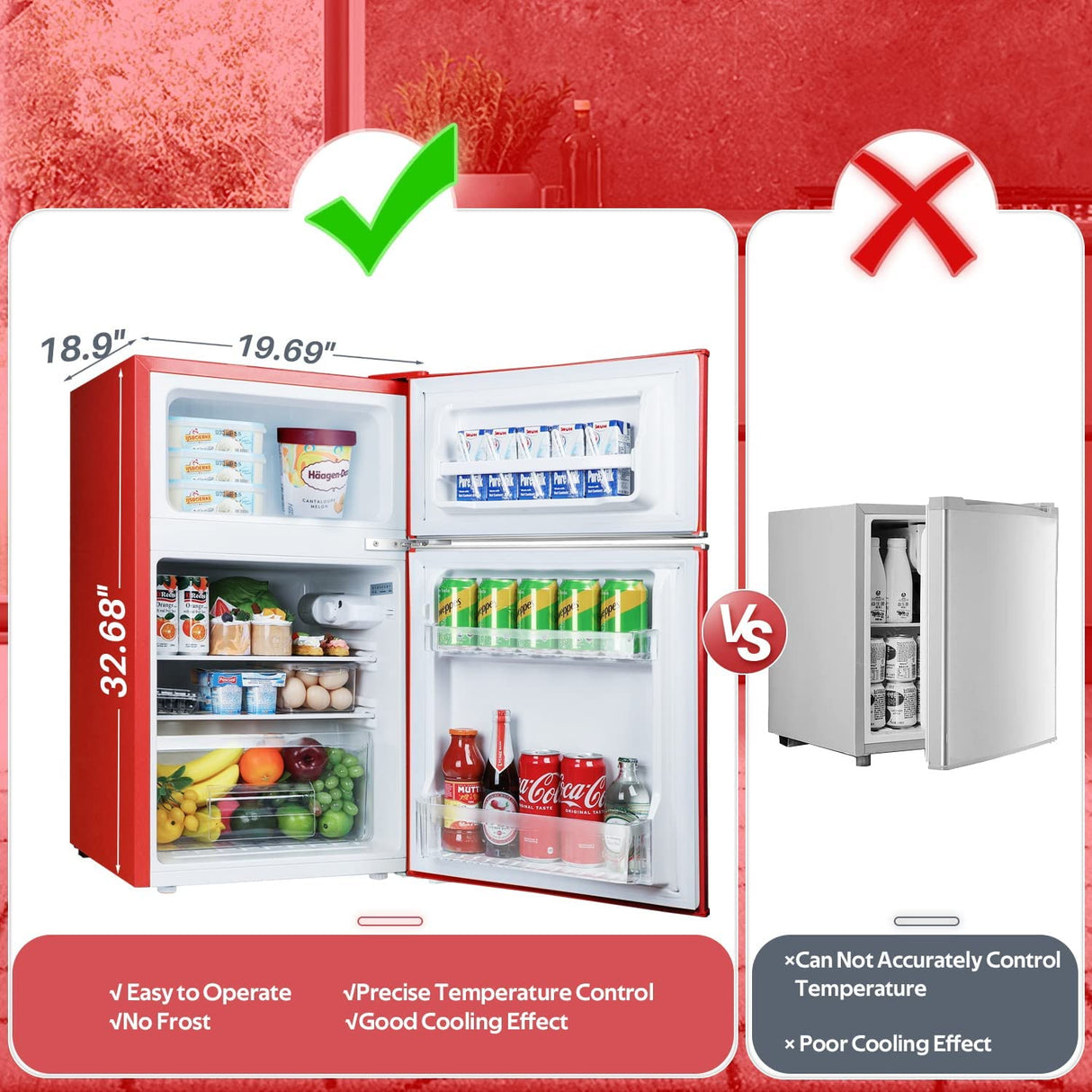 Compact Refrigerator with Freezer F6893
