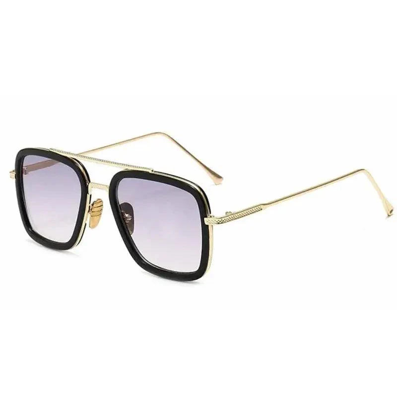 Cool Glasses Modern Elegant Cosplay Vintage Retro Sunglasses Vintage Aviator Square Sunglasses for Men Gold Frame Retro Classic Sunglasses