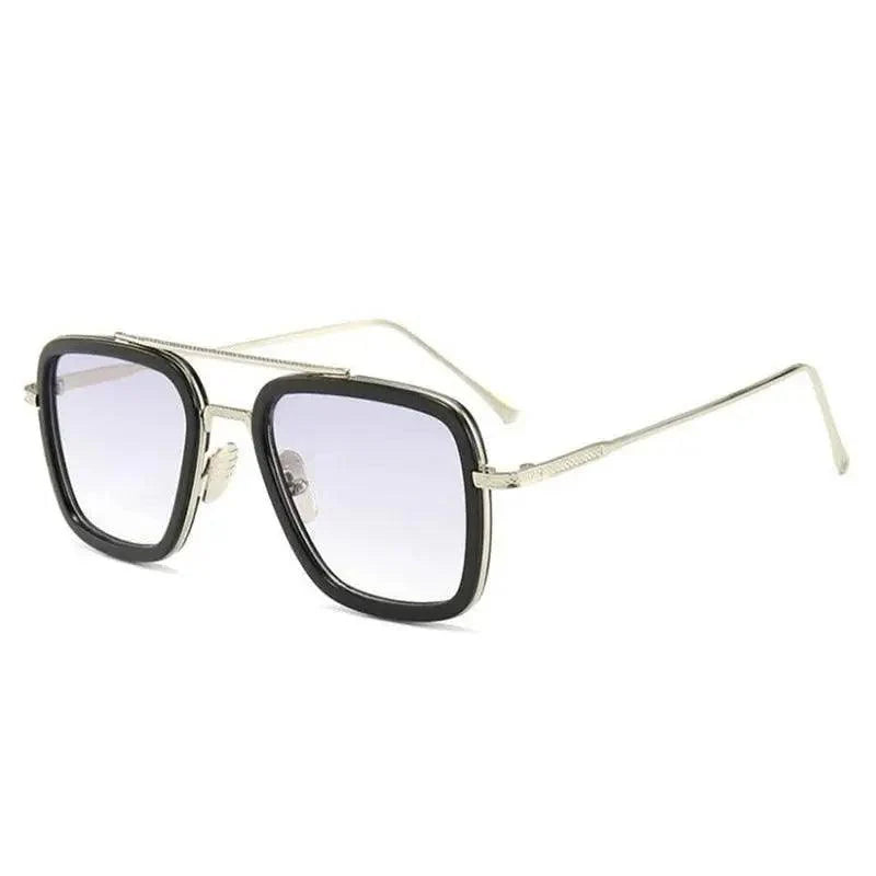 Cool Glasses Modern Elegant Cosplay Vintage Retro Sunglasses Vintage Aviator Square Sunglasses for Men Gold Frame Retro Classic Sunglasses