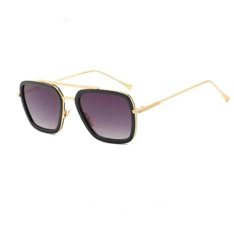Cool Glasses Modern Elegant Cosplay Vintage Retro Sunglasses Vintage Aviator Square Sunglasses for Men Gold Frame Retro Classic Sunglasses