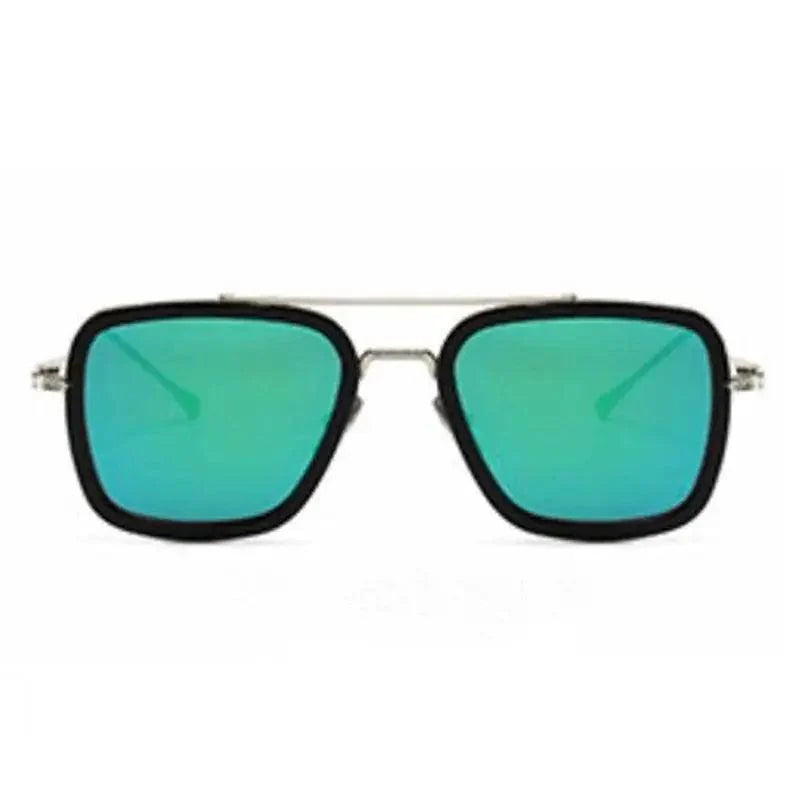 Cool Glasses Modern Elegant Cosplay Vintage Retro Sunglasses Vintage Aviator Square Sunglasses for Men Gold Frame Retro Classic Sunglasses