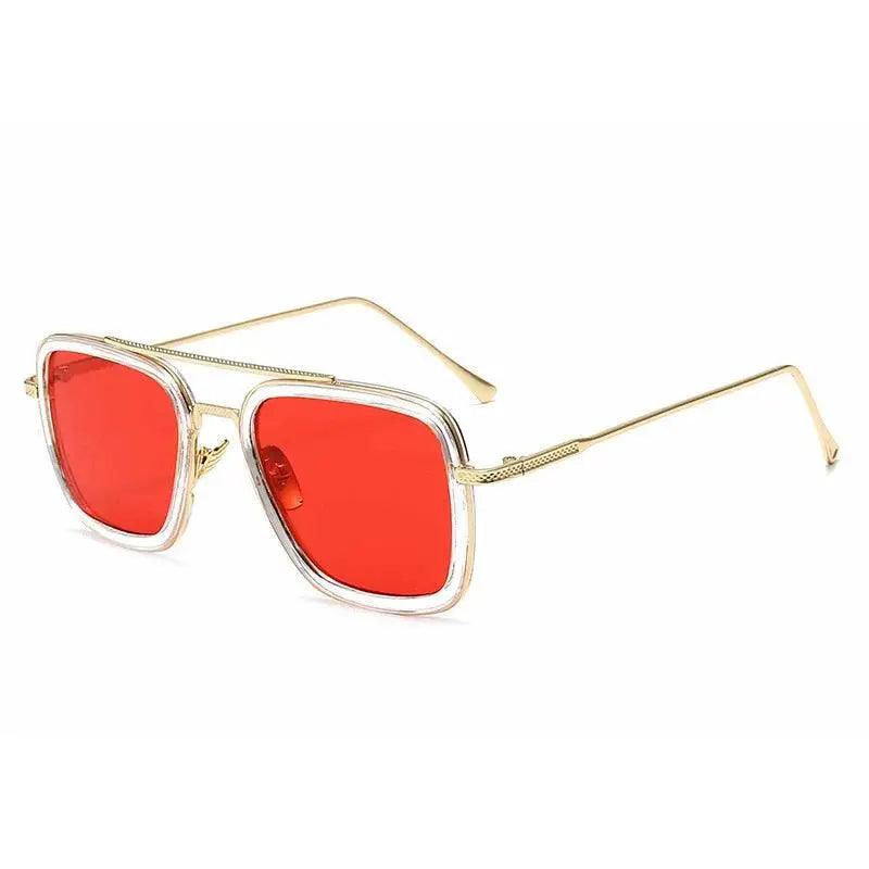 Cool Glasses Modern Elegant Cosplay Vintage Retro Sunglasses Vintage Aviator Square Sunglasses for Men Gold Frame Retro Classic Sunglasses
