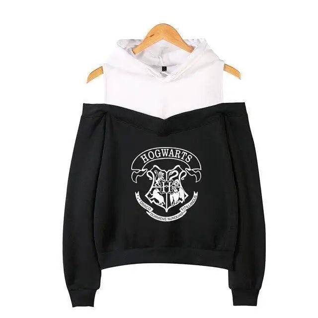 Cool Glasses Printed Hip Hop Off-Shoulder Hoodies Casual Sweatshirt Fashion Hoodie Women Clothing Lightning Scar Glasses Line Drawing Print Hoodie Women Stripes Long Sleeve Hooded Sweatshirts Pullover Pocket Cute Girls School Casual Hoodies