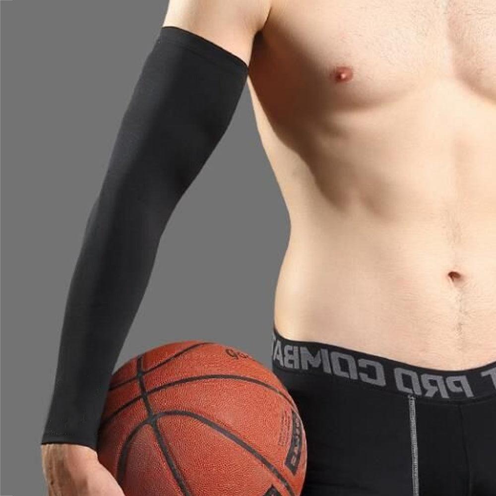 Cooling Arm Sleeves For Men Women Outdoor UV Protection Sports Sleeves For Basketball Football Volleyball Cycling UV Protection Cooling Arm Sleeves Sunblock Long Sun Sleeves Hands Arm Covers Long Sleeve For Outdoor Activity