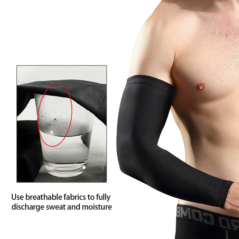 Cooling Arm Sleeves For Men Women Outdoor UV Protection Sports Sleeves For Basketball Football Volleyball Cycling UV Protection Cooling Arm Sleeves Sunblock Long Sun Sleeves Hands Arm Covers Long Sleeve For Outdoor Activity