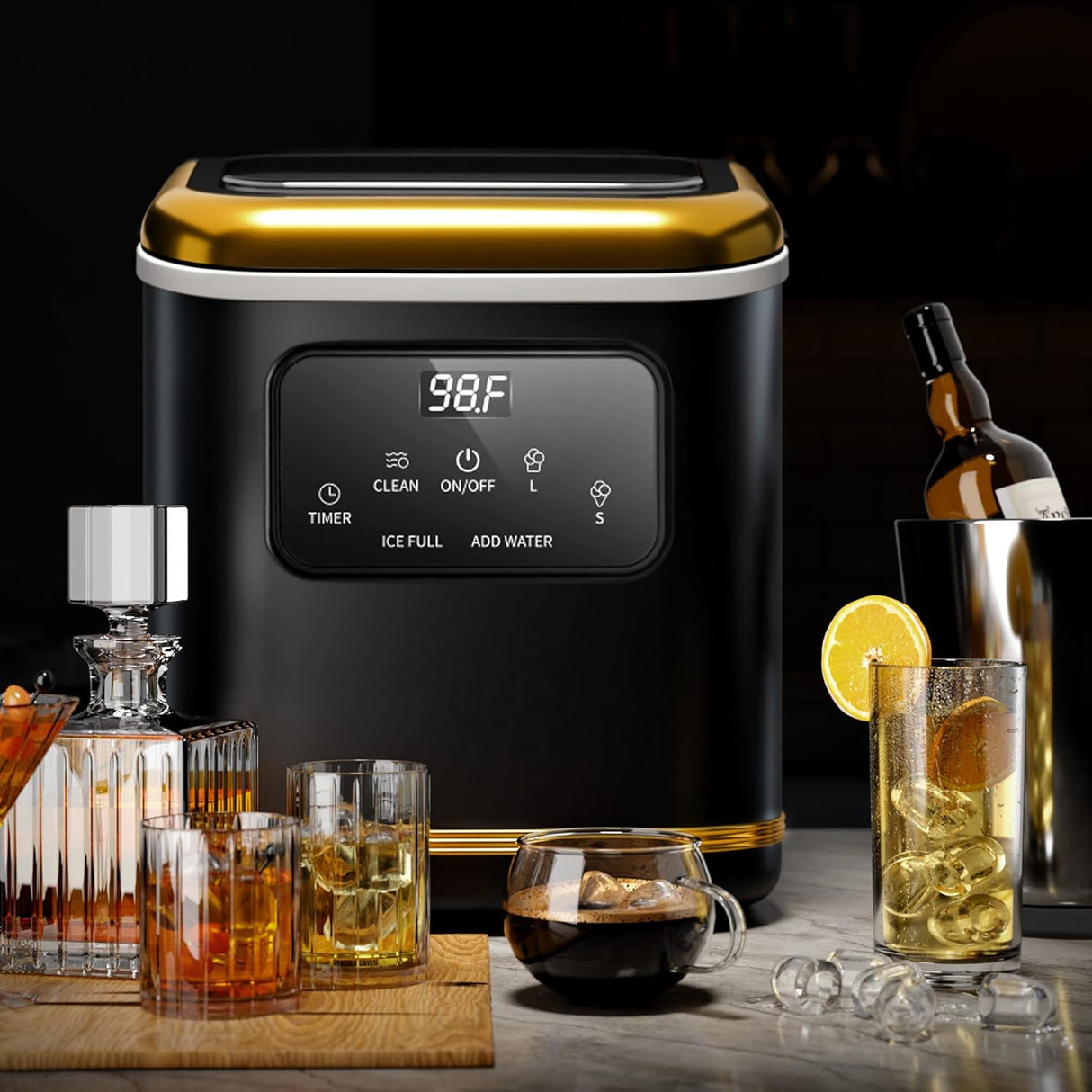Countertop Ice Maker 9 Bullet Ice Cubes in 6 Mins, Z5812K