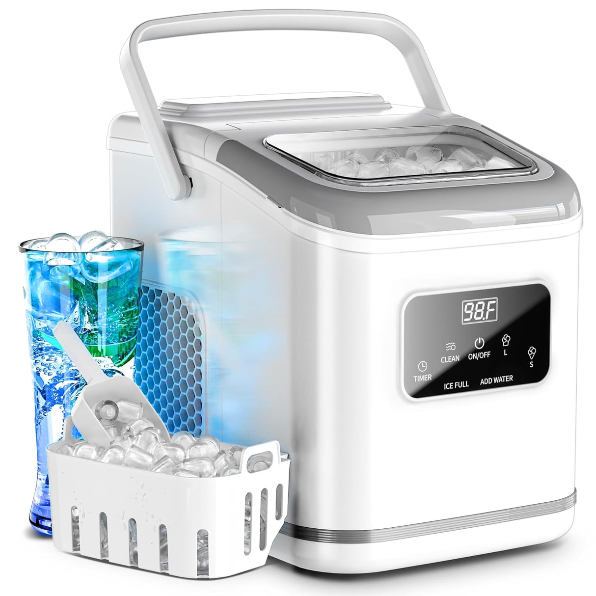 Countertop Ice Maker 9 Bullet Ice Cubes in 6 Mins, Z5812K