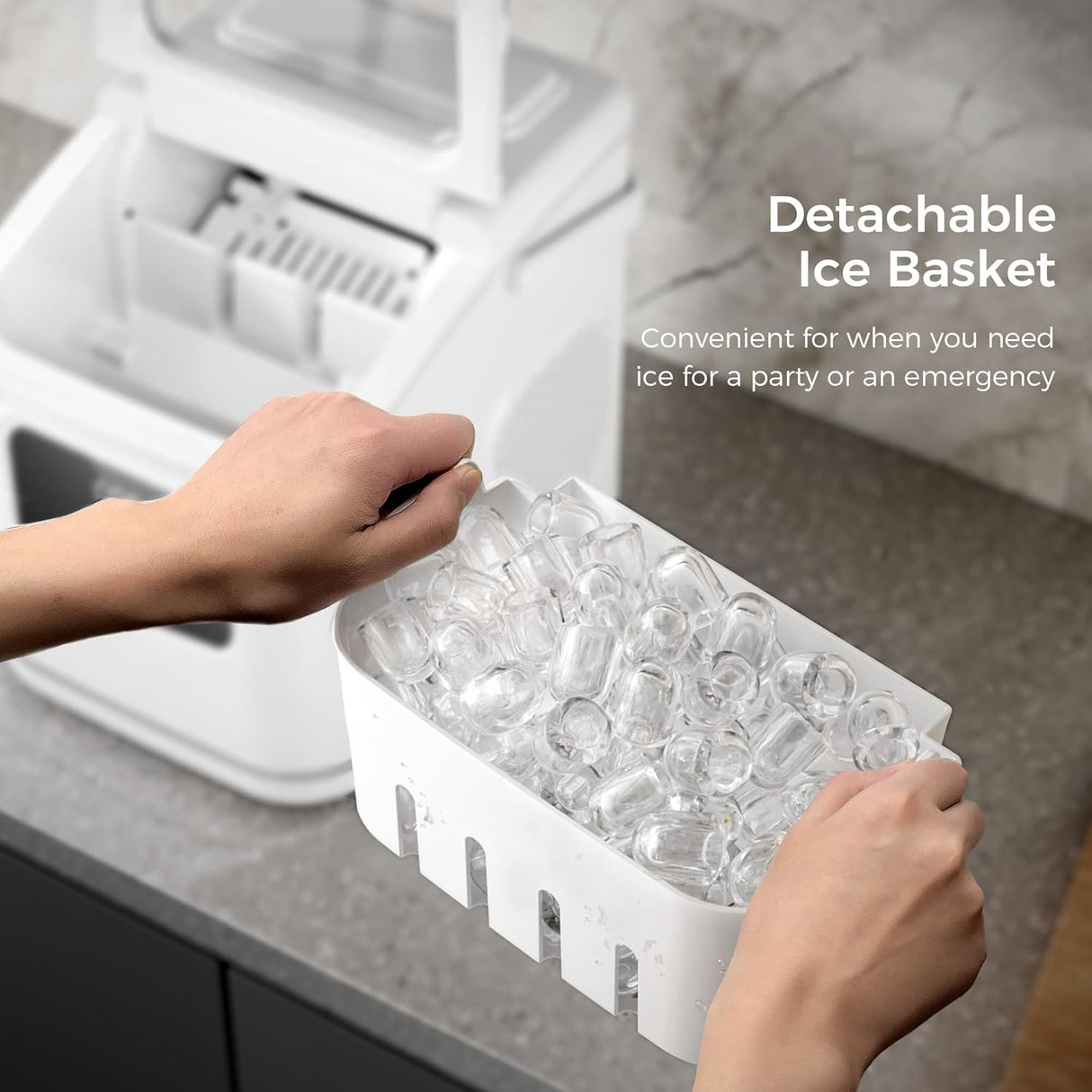 Countertop Ice Maker 9 Bullet Ice Cubes in 6 Mins, Z5812K