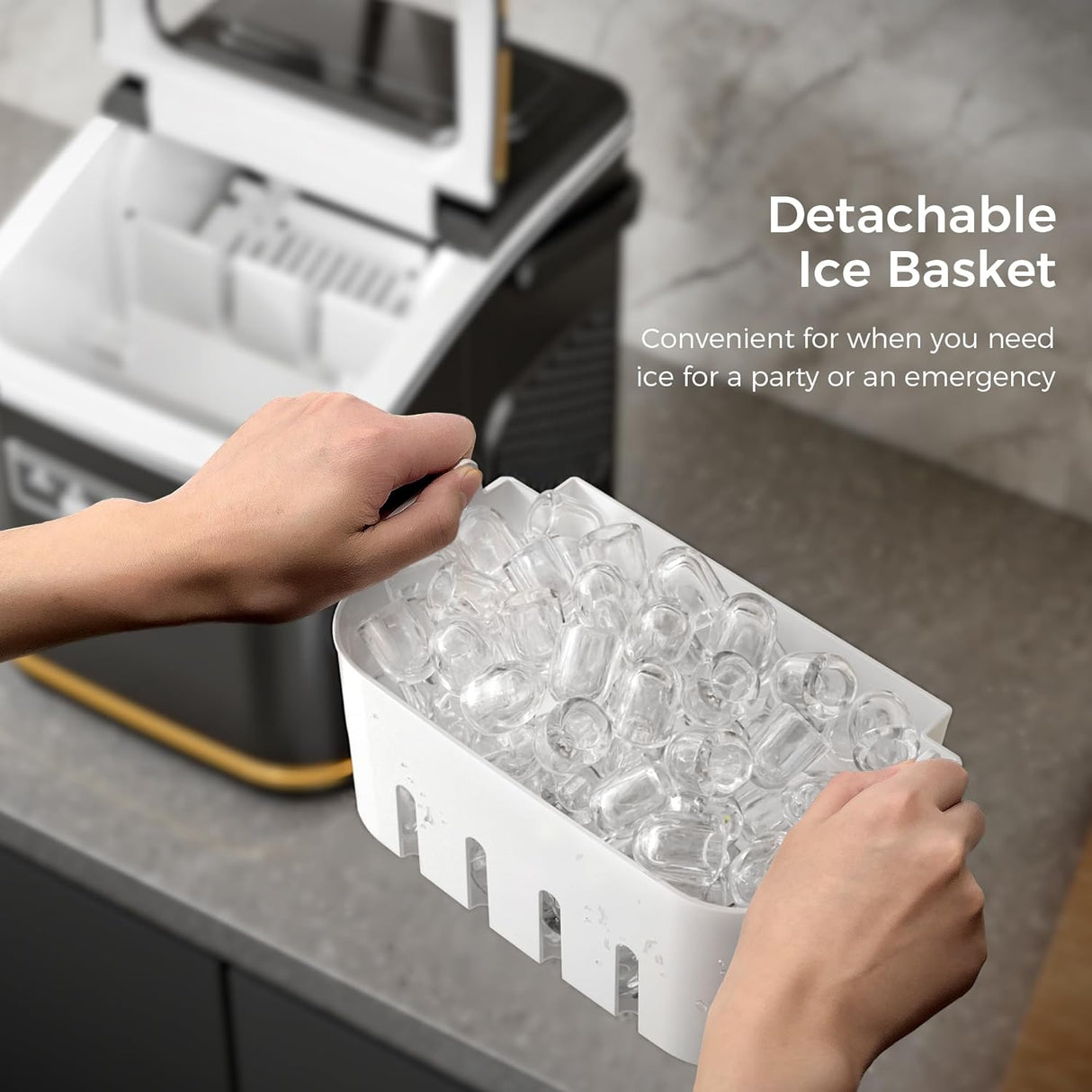 Countertop Ice Maker 9 Bullet Ice Cubes in 6 Mins, Z5812K