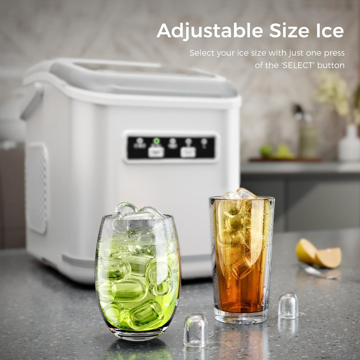 Countertop Ice Maker 9 Bullet Ice Cubes in 6 Mins, Z5812K