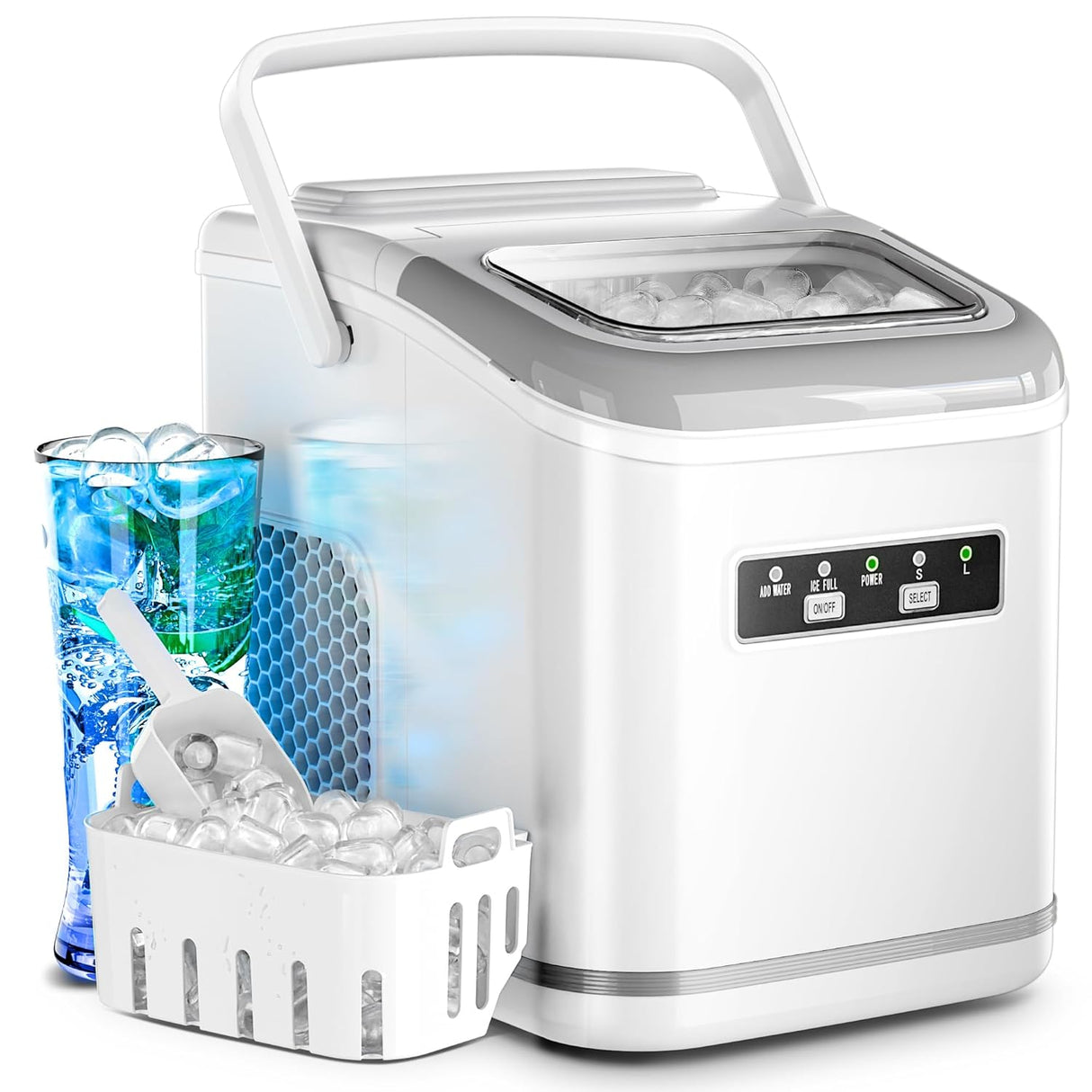 Countertop Ice Maker 9 Bullet Ice Cubes in 6 Mins, Z5812K