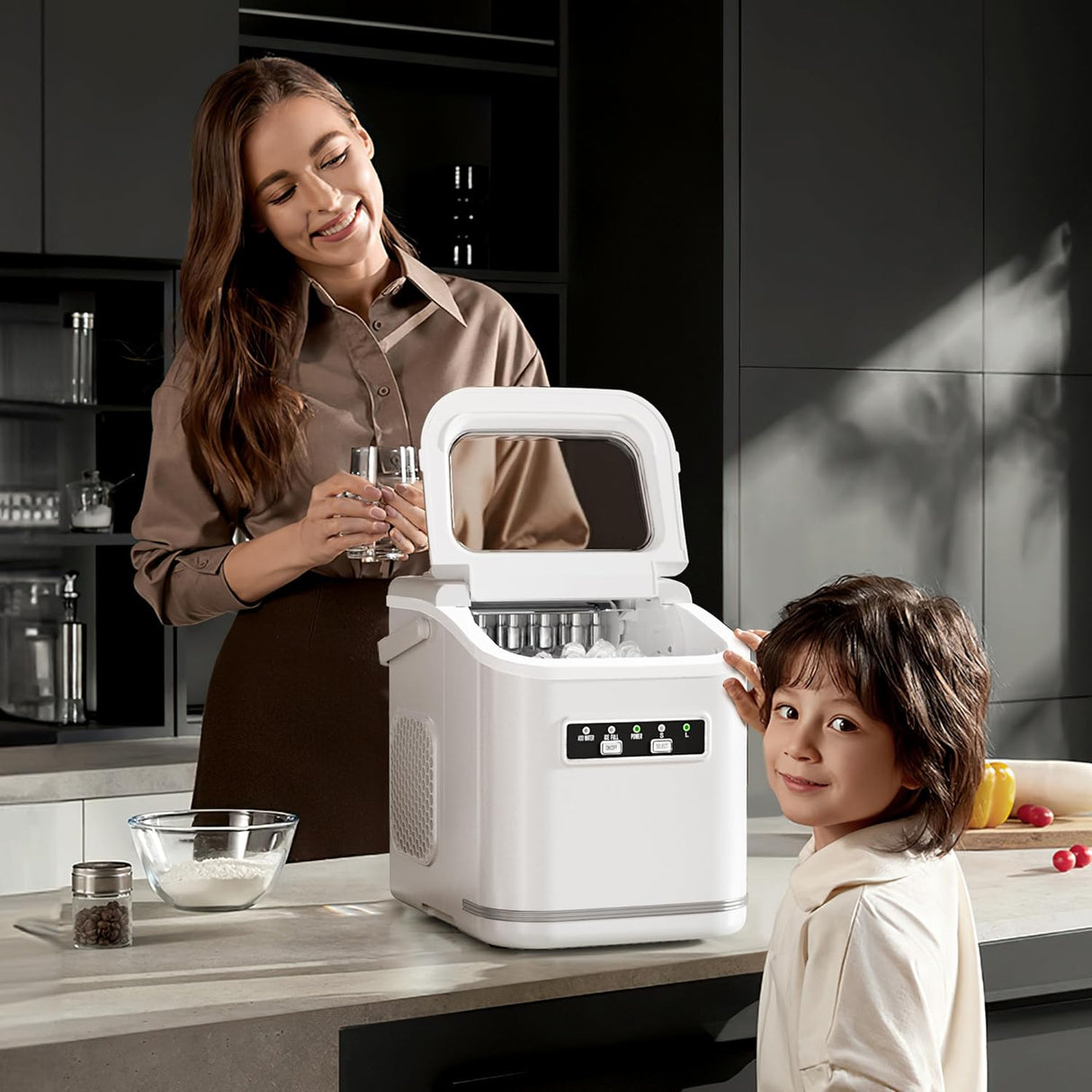 Countertop Ice Maker 9 Bullet Ice Cubes in 6 Mins, Z5812K