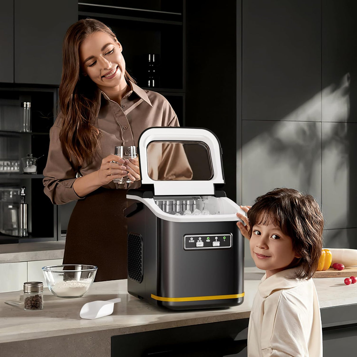 Countertop Ice Maker 9 Bullet Ice Cubes in 6 Mins, Z5812K