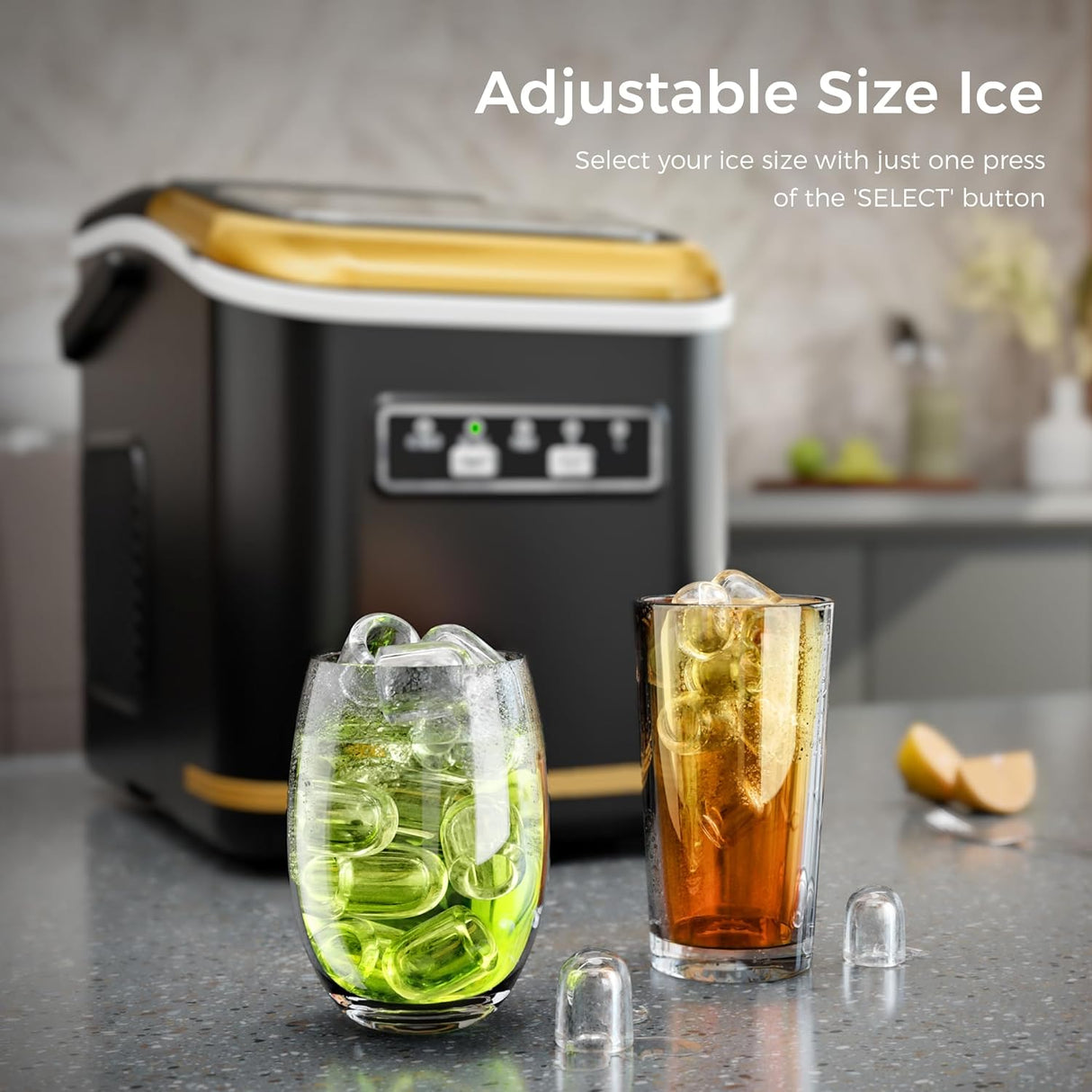 Countertop Ice Maker 9 Bullet Ice Cubes in 6 Mins, Z5812K