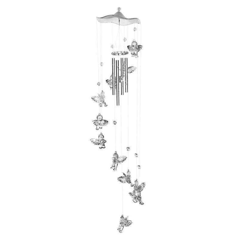 Creative Antique Wind Bells Door Hanging Home Decor Silver Wind Chimes Outdoor Yard Garden Tubes Bells Wall Hanging Home Decor Decoration Wind Chimes For Garden Gift Photography Prop