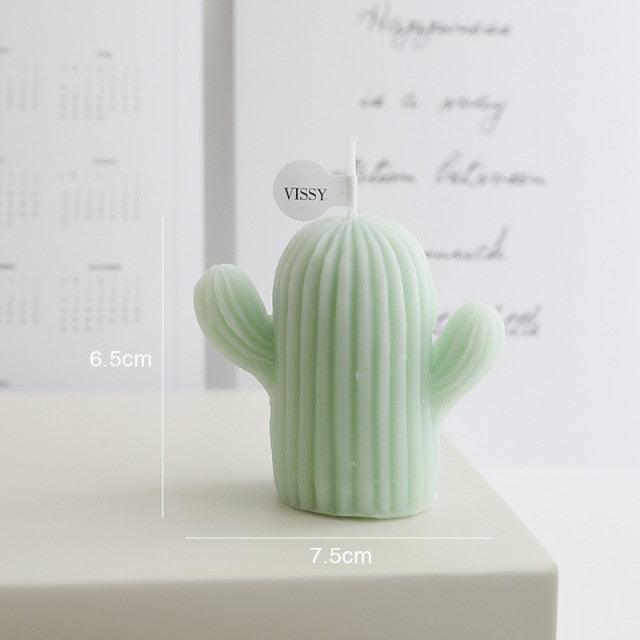 Creative Handmade Cactus Candle Pack Cactus Candles Handmade Delicate Succulent Cactus Candles Flameless Tea Lights Candle Aromatherapy For Decor Birth Photo Props Aromatherapy Candle Ornaments Soy Wax Aromatherapy Small Candles Scented Relaxing Candles