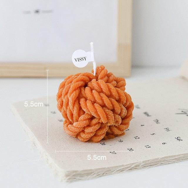 Creative Handmade Wool Ball Candle Scented Candle Hand Poured Scented Handmade Candle Decorative Candle For Bedroom Bathroom Aromatherapy Candle Gift Box Essential Oil Scented Candle Home Decoration