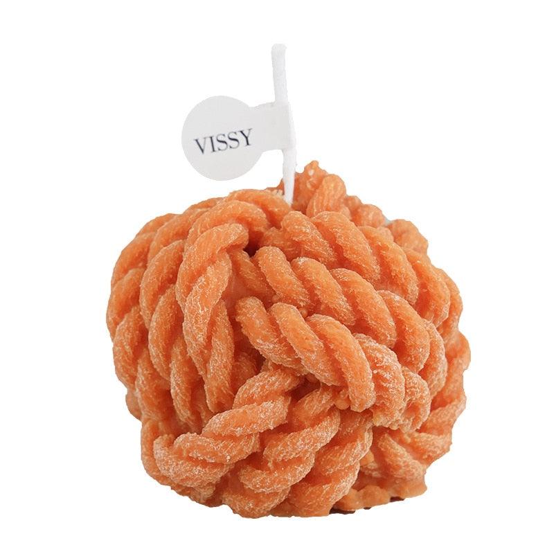 Creative Handmade Wool Ball Candle Scented Candle Hand Poured Scented Handmade Candle Decorative Candle For Bedroom Bathroom Aromatherapy Candle Gift Box Essential Oil Scented Candle Home Decoration