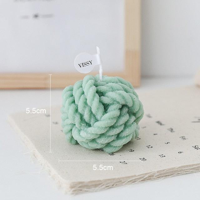 Creative Handmade Wool Ball Candle Scented Candle Hand Poured Scented Handmade Candle Decorative Candle For Bedroom Bathroom Aromatherapy Candle Gift Box Essential Oil Scented Candle Home Decoration