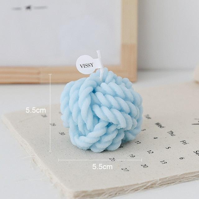 Creative Handmade Wool Ball Candle Scented Candle Hand Poured Scented Handmade Candle Decorative Candle For Bedroom Bathroom Aromatherapy Candle Gift Box Essential Oil Scented Candle Home Decoration