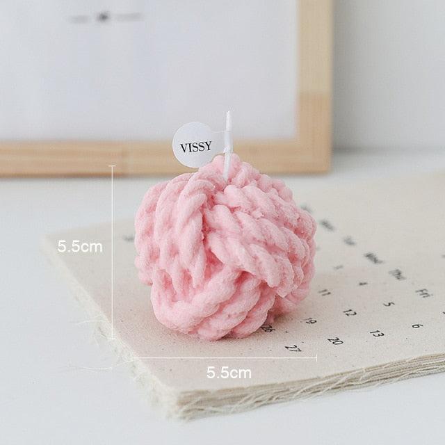 Creative Handmade Wool Ball Candle Scented Candle Hand Poured Scented Handmade Candle Decorative Candle For Bedroom Bathroom Aromatherapy Candle Gift Box Essential Oil Scented Candle Home Decoration