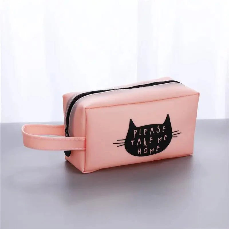 Creative Leather Black Large Capacity Pencil Pouch For Students Unique Colors Stationery Office Pencil Cases