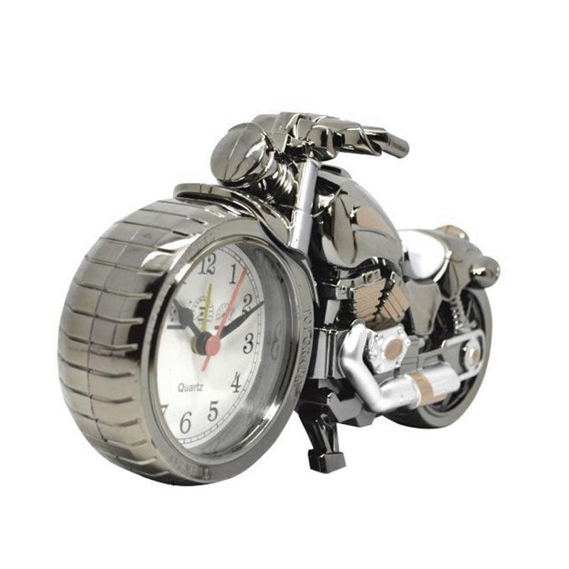 Creative Motorcycle Motorbike Pattern Non Ticking Analog Alarm Clock Alarm Clock Desk Clock Creative Home Birthday Gift Cool Clock