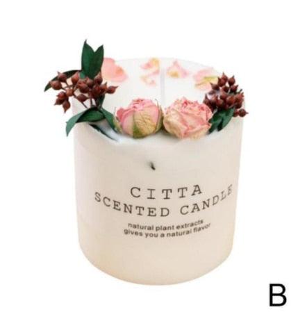 Creative Soy Wax Romantic Aromatherapy Candles Pure Natural Pillar Candles Pillar Candles Christmas Wedding Party Home Decoration Gift Wedding Party Holders