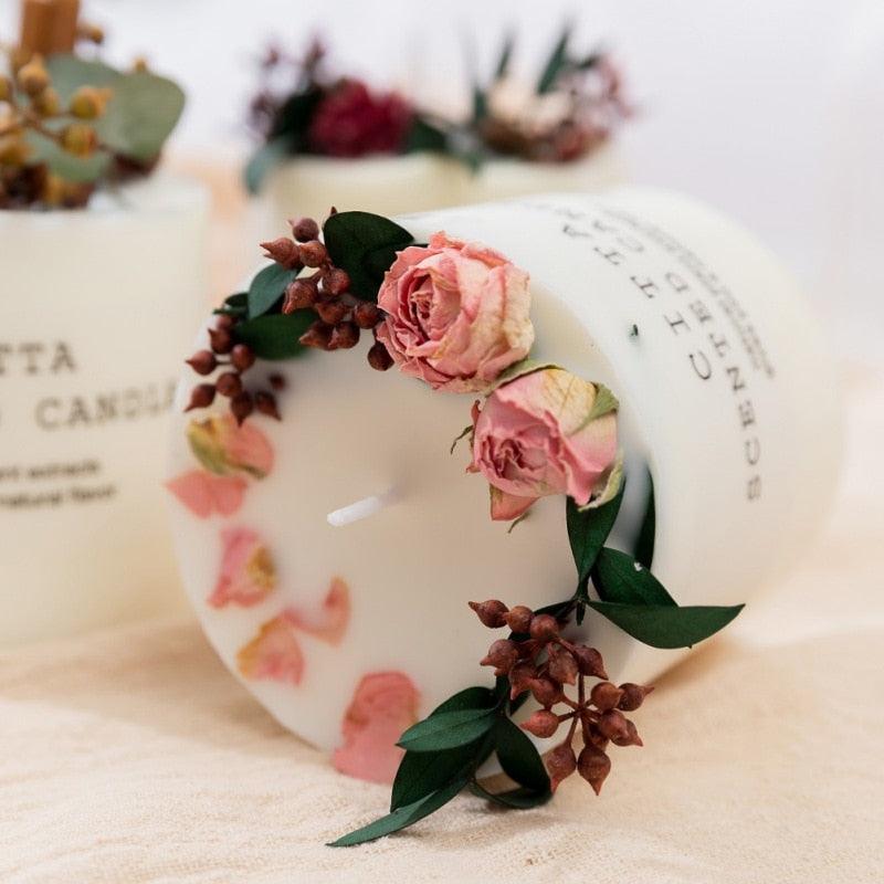 Creative Soy Wax Romantic Aromatherapy Candles Pure Natural Pillar Candles Pillar Candles Christmas Wedding Party Home Decoration Gift Wedding Party Holders
