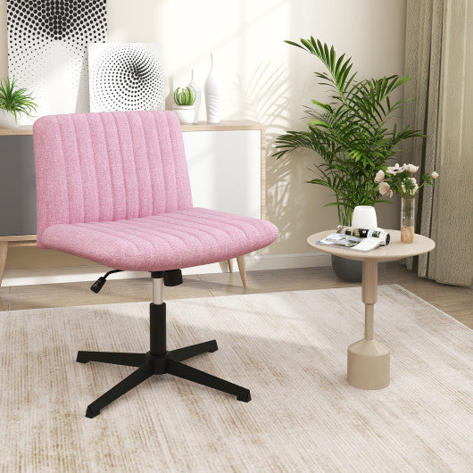 Criss Cross Legged Chair No Wheels 120 ° Rocking Adjustable Height-Pink