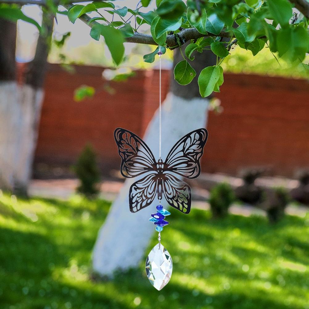 Crystal Garden Sun-catcher Hanging Crystals Prisms Ornament For Window Glass Chandelier Solar Hummingbird Owl Wind Chimes Rainbow Chaser Garden Hanging Curtain Pendant Home Decor Gift Boxed Sun Catcher Gift Idea For Mom Friends Grandma Hummingbird