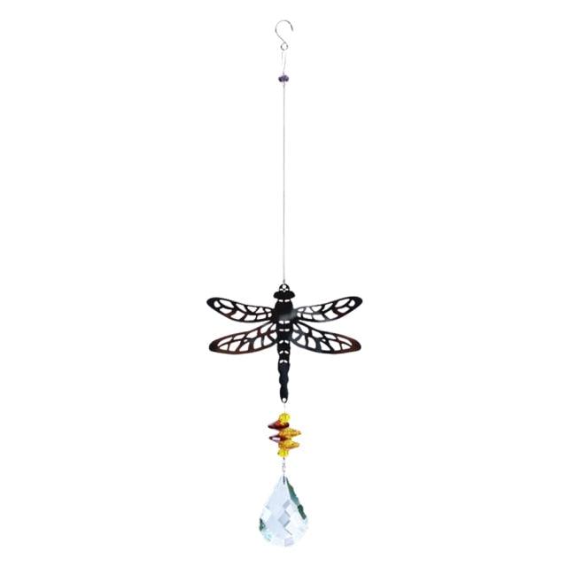 Crystal Garden Sun-catcher Hanging Crystals Prisms Ornament For Window Glass Chandelier Solar Hummingbird Owl Wind Chimes Rainbow Chaser Garden Hanging Curtain Pendant Home Decor Gift Boxed Sun Catcher Gift Idea For Mom Friends Grandma Hummingbird