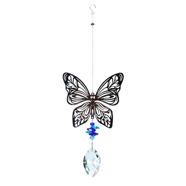 Crystal Garden Sun-catcher Hanging Crystals Prisms Ornament For Window Glass Chandelier Solar Hummingbird Owl Wind Chimes Rainbow Chaser Garden Hanging Curtain Pendant Home Decor Gift Boxed Sun Catcher Gift Idea For Mom Friends Grandma Hummingbird