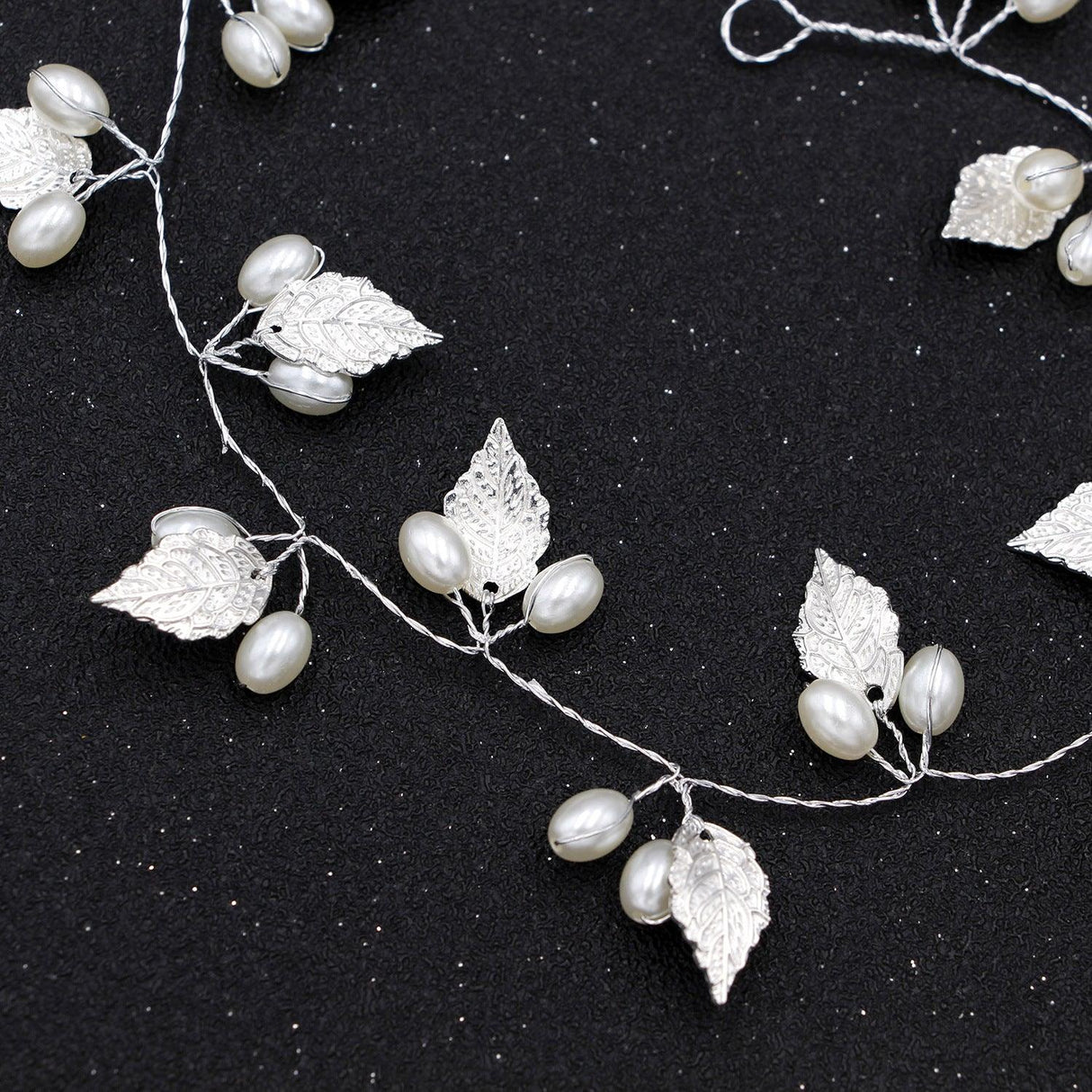 Crystal Pearl Bridal Tiaras Hairbands Hairpins Bridesmaid Diamante Hair Vine Accessories Wedding Jewelry 35cm Headwear Gorgeous Hair Accessories For Women