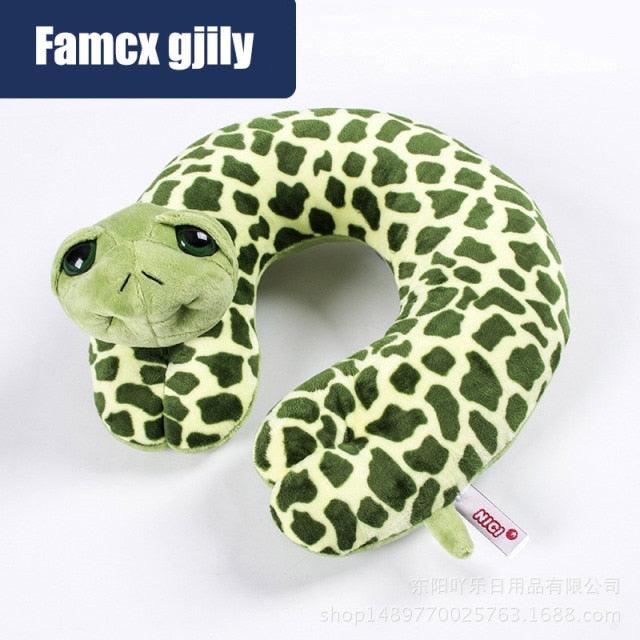 Cute Cartoon Animal U-shaped Memory Travel Pillow Neck Support Headrest Office Car Airplane Sleep Soft Travel Neck Pillow Animal for Neck & Head Support Cute Wild Life Stuffed Pillow Accessory for Naps Novelty Stuffed Animal For Adults And Children