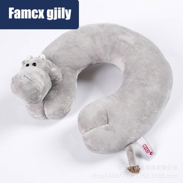 Cute Cartoon Animal U-shaped Memory Travel Pillow Neck Support Headrest Office Car Airplane Sleep Soft Travel Neck Pillow Animal for Neck & Head Support Cute Wild Life Stuffed Pillow Accessory for Naps Novelty Stuffed Animal For Adults And Children
