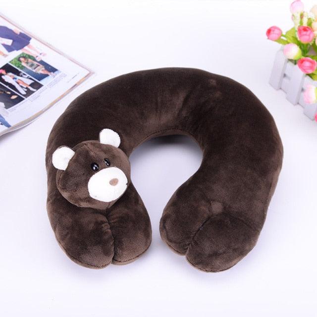 Cute Cartoon Animal U-shaped Memory Travel Pillow Neck Support Headrest Office Car Airplane Sleep Soft Travel Neck Pillow Animal for Neck & Head Support Cute Wild Life Stuffed Pillow Accessory for Naps Novelty Stuffed Animal For Adults And Children