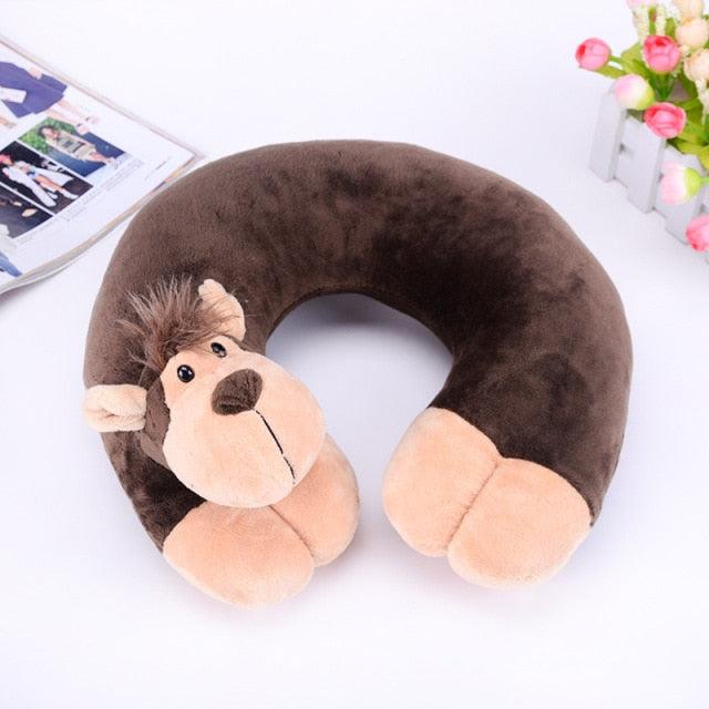 Cute Cartoon Animal U-shaped Memory Travel Pillow Neck Support Headrest Office Car Airplane Sleep Soft Travel Neck Pillow Animal for Neck & Head Support Cute Wild Life Stuffed Pillow Accessory for Naps Novelty Stuffed Animal For Adults And Children