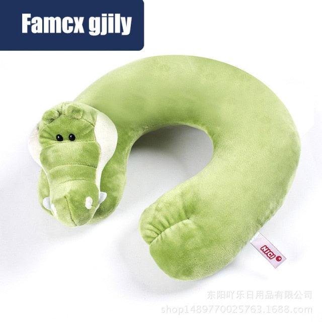 Cute Cartoon Animal U-shaped Memory Travel Pillow Neck Support Headrest Office Car Airplane Sleep Soft Travel Neck Pillow Animal for Neck & Head Support Cute Wild Life Stuffed Pillow Accessory for Naps Novelty Stuffed Animal For Adults And Children