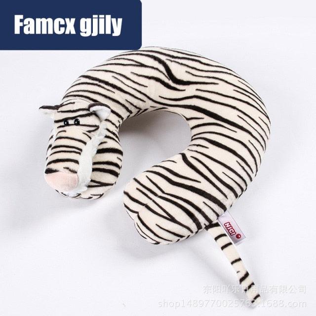Cute Cartoon Animal U-shaped Memory Travel Pillow Neck Support Headrest Office Car Airplane Sleep Soft Travel Neck Pillow Animal for Neck & Head Support Cute Wild Life Stuffed Pillow Accessory for Naps Novelty Stuffed Animal For Adults And Children