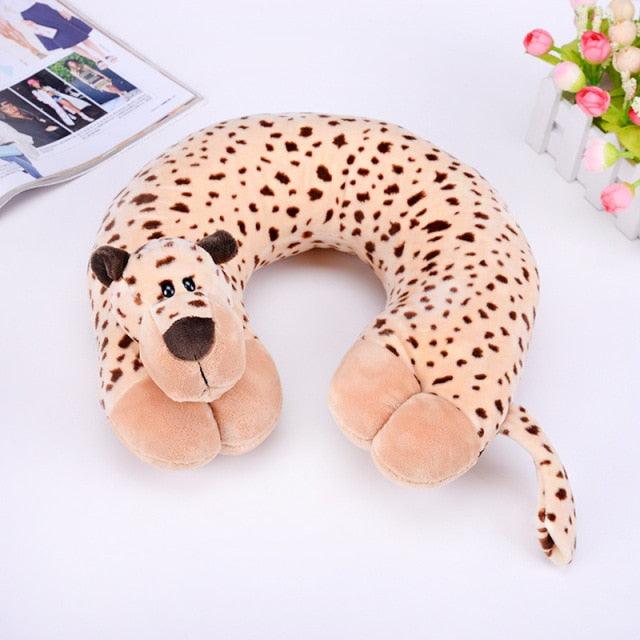 Cute Cartoon Animal U-shaped Memory Travel Pillow Neck Support Headrest Office Car Airplane Sleep Soft Travel Neck Pillow Animal for Neck & Head Support Cute Wild Life Stuffed Pillow Accessory for Naps Novelty Stuffed Animal For Adults And Children
