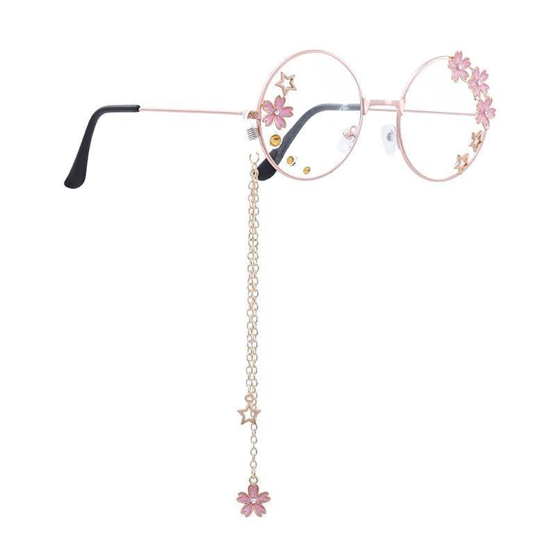 Cute Clear Optical Glasses Frame Women Round Frame Retro Eyeglasses Decoration Eyewear Blue Light Blocking Glasses Women Thick Round Rim Frame Ladies Eyeglasses