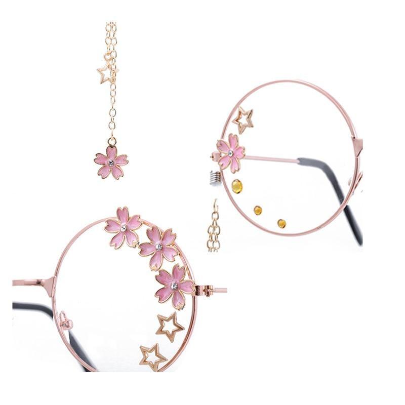 Cute Clear Optical Glasses Frame Women Round Frame Retro Eyeglasses Decoration Eyewear Blue Light Blocking Glasses Women Thick Round Rim Frame Ladies Eyeglasses