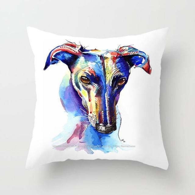 Cute Dog Peachskin Pillowcase Cover Kids Gift Animals Puppy Pet Dog Painting Cotton Linen Throw Pillow Case Cushion Cover Square Animal Pillow Covers Home Decor Pillows Covers Pillowcase 45x45CM