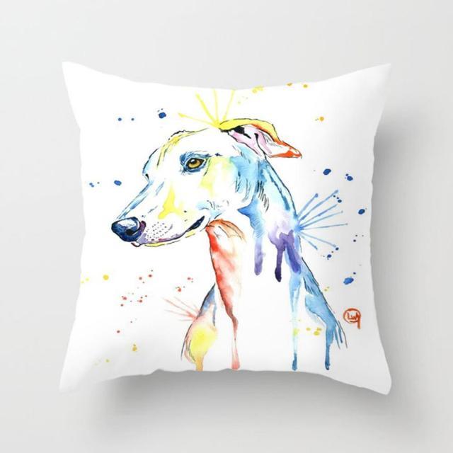 Cute Dog Peachskin Pillowcase Cover Kids Gift Animals Puppy Pet Dog Painting Cotton Linen Throw Pillow Case Cushion Cover Square Animal Pillow Covers Home Decor Pillows Covers Pillowcase 45x45CM