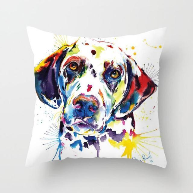 Cute Dog Peachskin Pillowcase Cover Kids Gift Animals Puppy Pet Dog Painting Cotton Linen Throw Pillow Case Cushion Cover Square Animal Pillow Covers Home Decor Pillows Covers Pillowcase 45x45CM