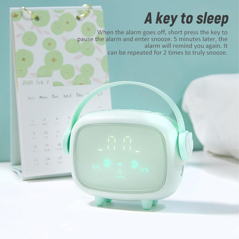 Cute Night Light Alarm Clock Timing Countdown Alarm Clock Kids Alarm Clock Pink for Girls Bedroom Ok to Wake Children's Sleep Trainer Wake Up Light & Night Light LED Smart Kids Alarm Clock Night Light For Home Decor